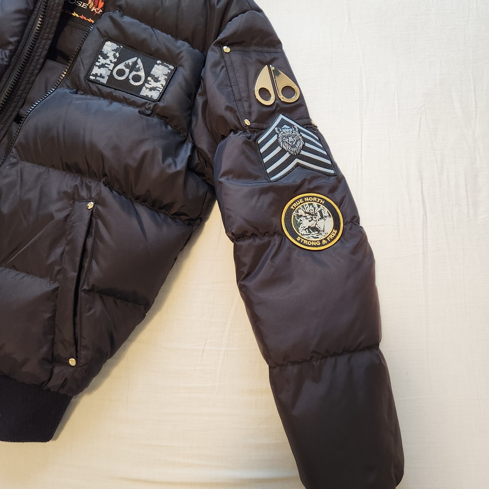 Moose Knuckles Black Bomber Jacket - Picture 4 of 11